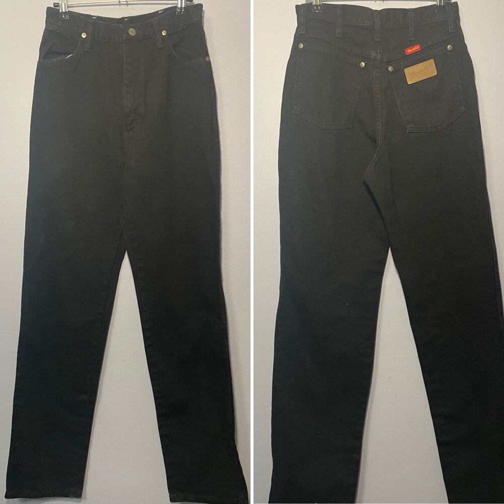 Womens 7/8 x 34 Black Wrangler Jeans